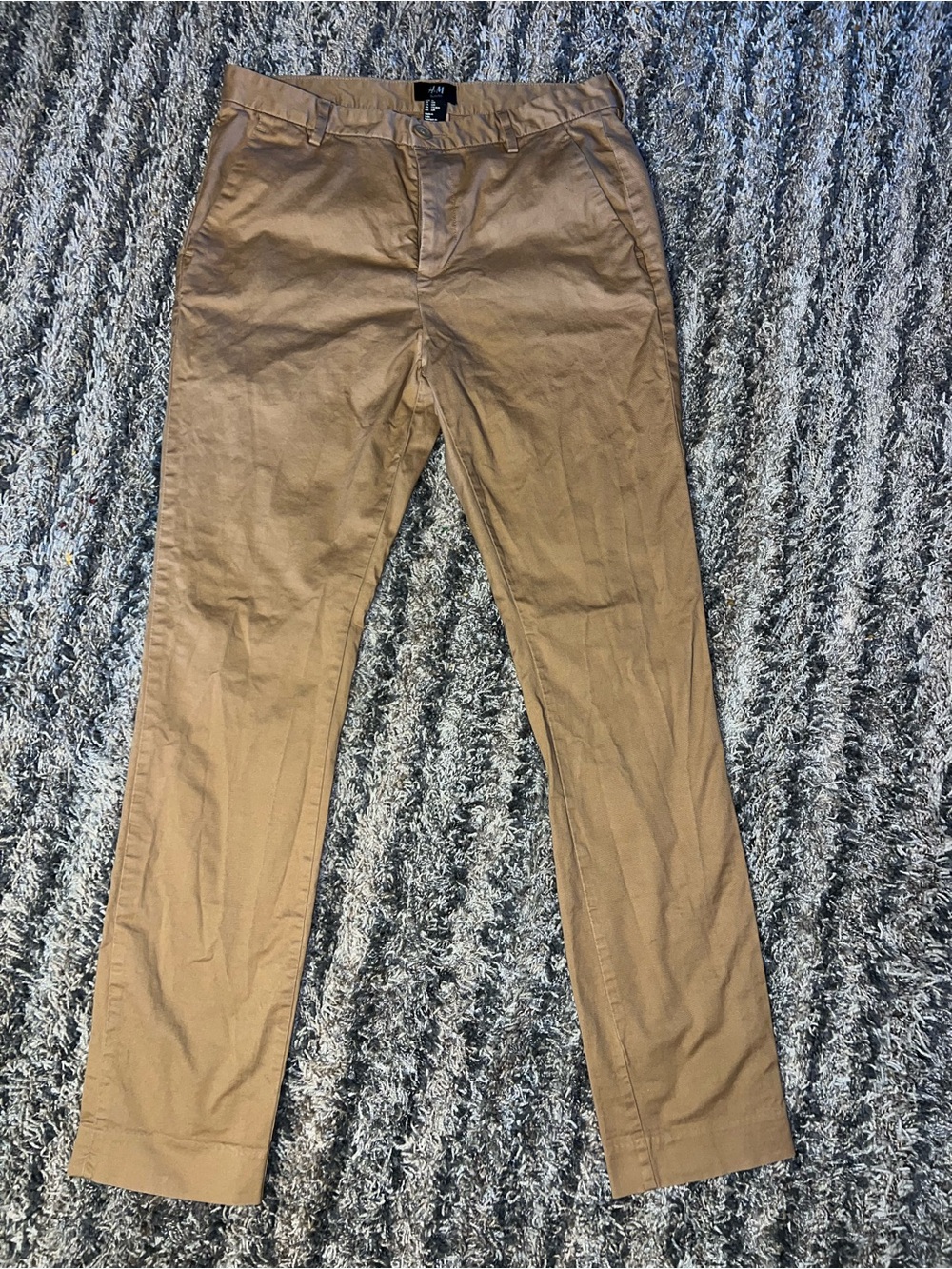 H&M Men's Khaki Straight Fit Chinos - Light Brown